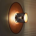 Duolla - Wandlamp TOKYO SHINY 1xE27/15W/230V diameter 50 cm koper/zwart