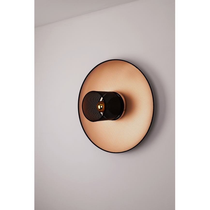 Duolla - Wandlamp TOKYO SHINY 1xE27/15W/230V diameter 50 cm koper/zwart