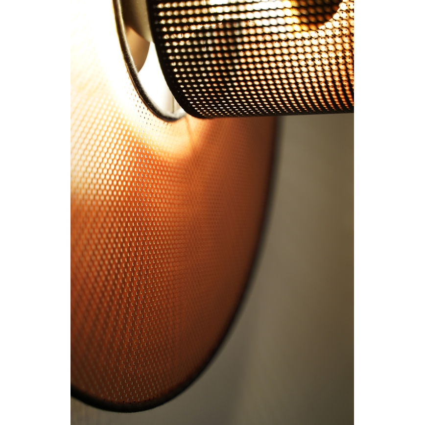 Duolla - Wandlamp TOKYO SHINY 1xE27/15W/230V diameter 50 cm koper/zwart