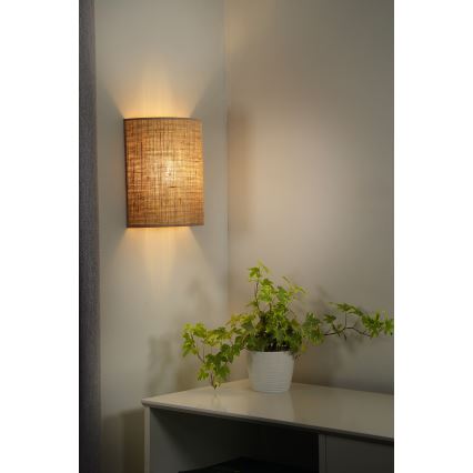 Duolla - Wandlamp YUTE 1xE27/15W/230V diameter 20 cm bruin