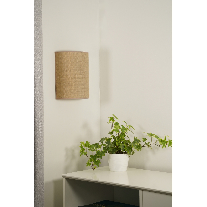Duolla - Wandlamp YUTE 1xE27/15W/230V diameter 20 cm bruin