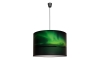 Duolla - Zwart Groene Hanglamp aan een koord PRINT L 1x E27 / 40W / 230V