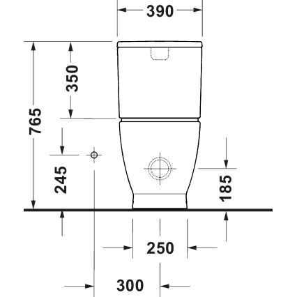 Duravit 20600900002 - WC-combinatie D-CODE keramiek/glanzend wit