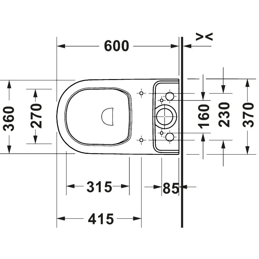 Duravit 20600900002 - WC-combinatie D-CODE keramiek/glanzend wit