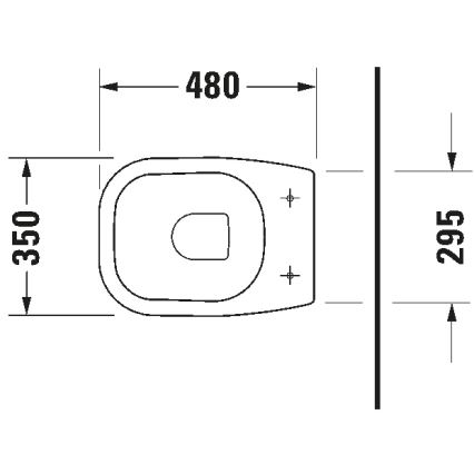 Duravit 21080900002 - Staand toilet D-CODE keramiek/glanzend wit