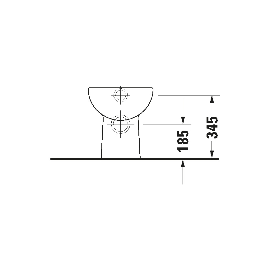 Duravit 21080900002 - Staand toilet D-CODE keramiek/glanzend wit