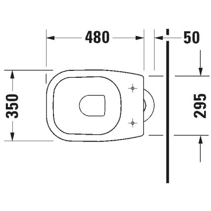 Duravit 21100100002 - Staand toilet D-CODE keramiek/hoogglans wit