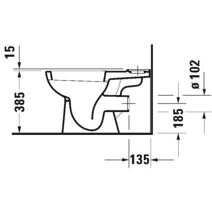 Duravit 21110900002 - WC-combinatie D-CODE keramiek/glanzend wit
