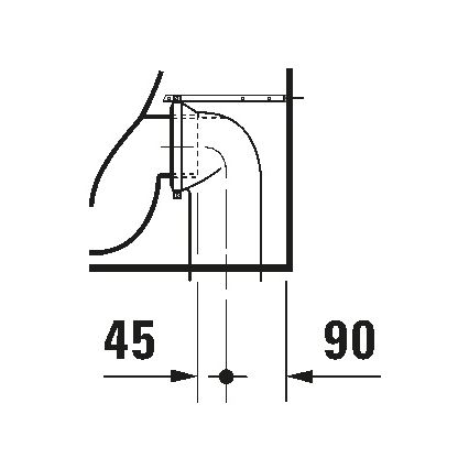 Duravit 21150900002 - Staand toilet D-CODE keramiek/glanzend wit