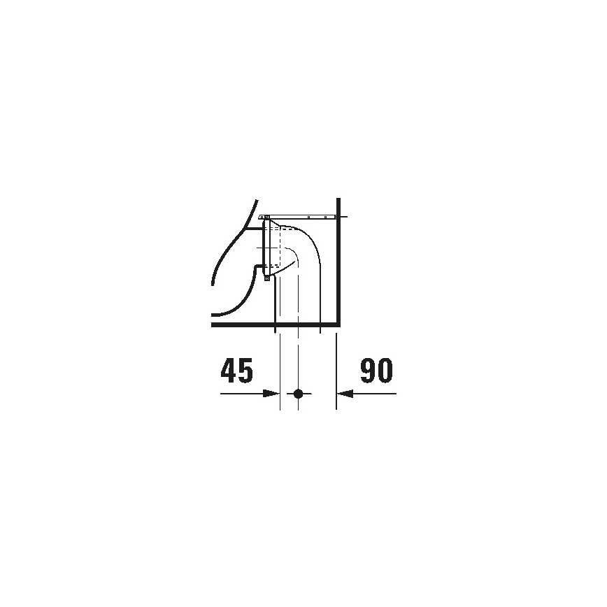 Duravit 21150900002 - Staand toilet D-CODE keramiek/glanzend wit