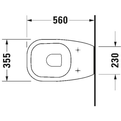 Duravit 21150900002 - Staand toilet D-CODE keramiek/glanzend wit