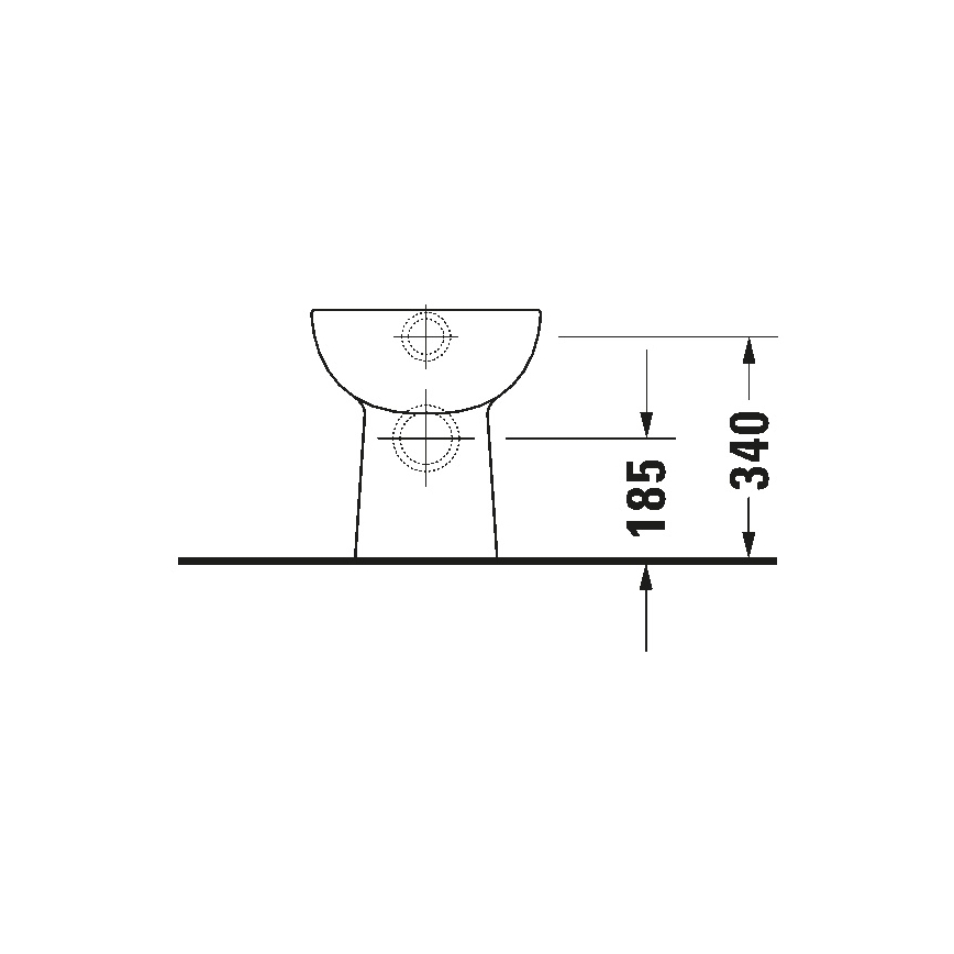 Duravit 21150900002 - Staand toilet D-CODE keramiek/glanzend wit