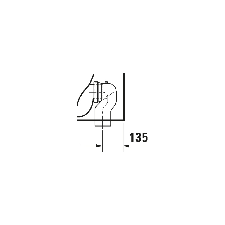 Duravit 21150900002 - Staand toilet D-CODE keramiek/glanzend wit