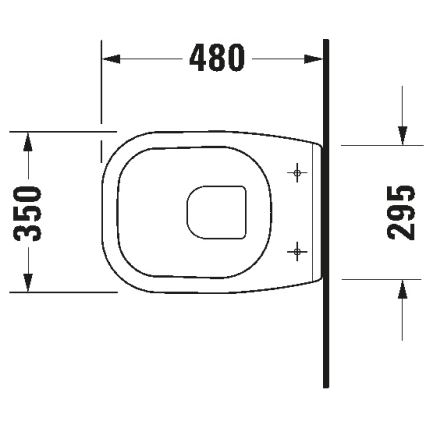 Duravit 22110900002 - Hangend toilet D-CODE keramiek/glanzend wit