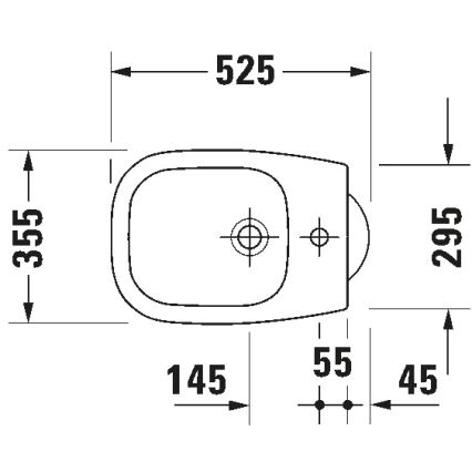 Duravit 22371000002 - Staand bidet D-CODE 35,5 x 52,5 cm keramiek/glanzend wit