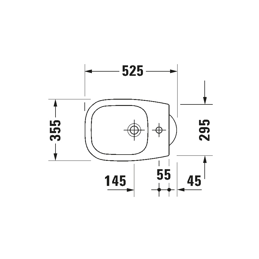 Duravit 22371000002 - Staand bidet D-CODE 35,5 x 52,5 cm keramiek/glanzend wit