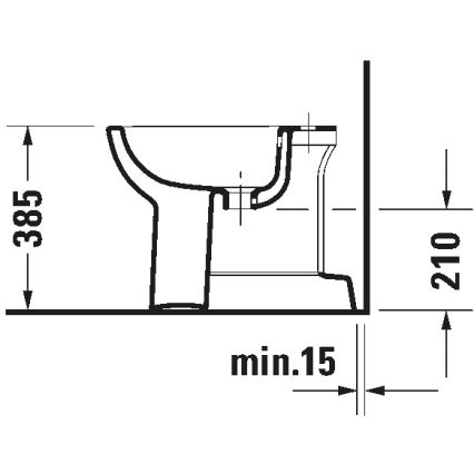 Duravit 22371000002 - Staand bidet D-CODE 35,5 x 52,5 cm keramiek/glanzend wit