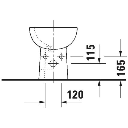 Duravit 22371000002 - Staand bidet D-CODE 35,5 x 52,5 cm keramiek/glanzend wit