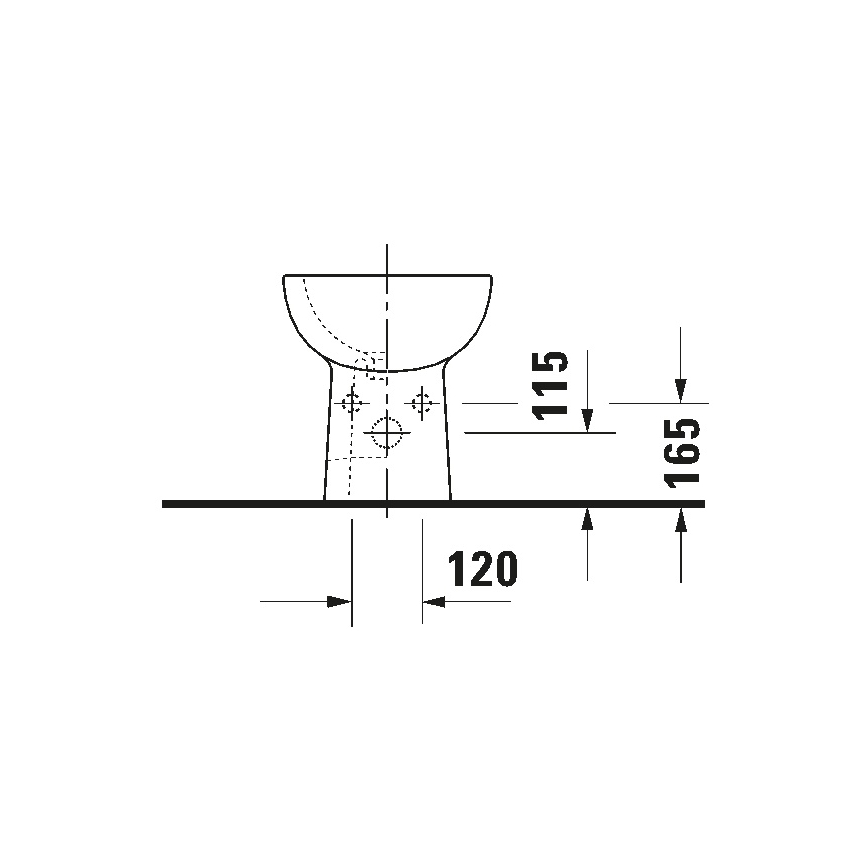Duravit 22371000002 - Staand bidet D-CODE 35,5 x 52,5 cm keramiek/glanzend wit