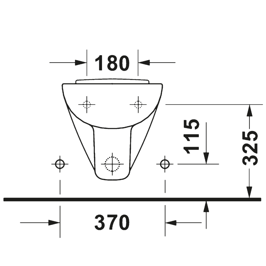 Duravit 22371500002 - Hangend bidet D-CODE keramiek/glanzend wit