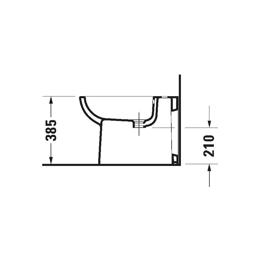 Duravit 22411000002 - Staande bidet D-CODE 35,5x52,5 cm keramiek/glanzend wit