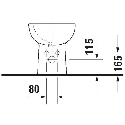 Duravit 22411000002 - Staande bidet D-CODE 35,5x52,5 cm keramiek/glanzend wit