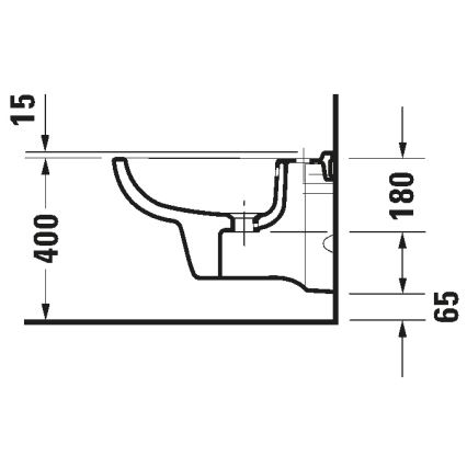 Duravit 22571500002 - Hangend bidet D-CODE keramiek/glanzend wit