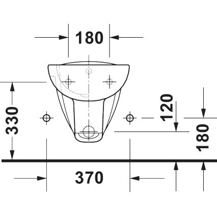 Duravit 22571500002 - Hangend bidet D-CODE keramiek/glanzend wit