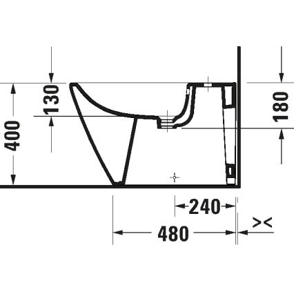 Duravit 2294100000 - Staand bidet D-NEO, keramiek/glanzend wit