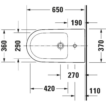 Duravit 2294100000 - Staand bidet D-NEO, keramiek/glanzend wit
