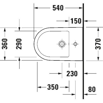 Duravit 2294150000 - Hangend bidet D-NEO keramiek/hoogglans wit