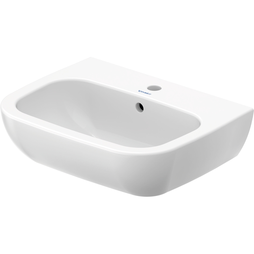 Duravit 23105500002 - Wandhangende wastafel D-CODE 55 x 43 cm, keramiek, glanzend wit