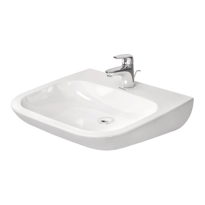Duravit 23136000002 - Wandgemonteerde wastafel D-CODE 60x55 cm keramiek/glanzend wit