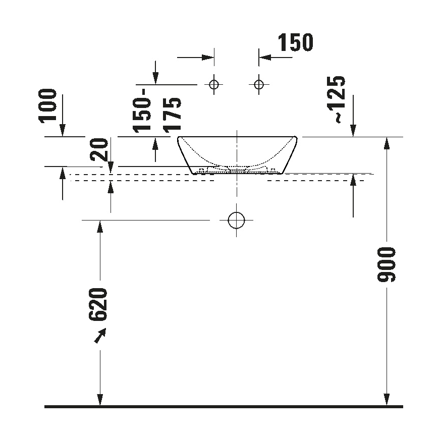 Duravit 2397400070 - Opzetwastafel D-NEO 40x40 cm keramiek/glanzend wit