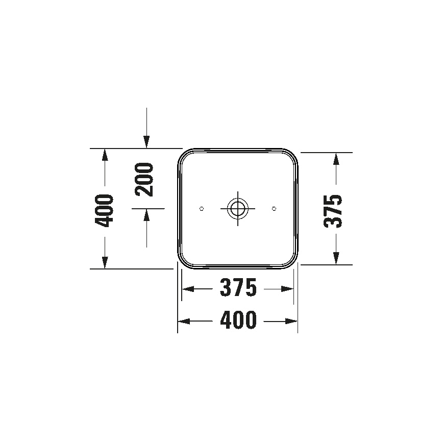 Duravit 2397400070 - Opzetwastafel D-NEO 40x40 cm keramiek/glanzend wit