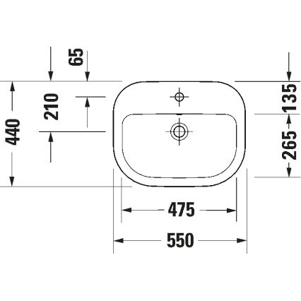 Duravit 24025500002 - Wandgemonteerde wastafel D-CODE 55x44 cm keramiek/glanzend wit