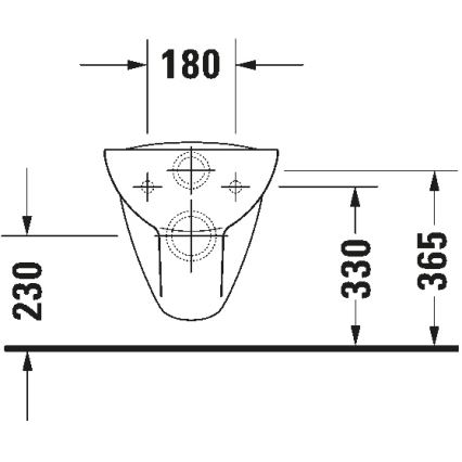 Duravit 25350900002 - Hangend toilet D-CODE keramiek/hoogglans wit