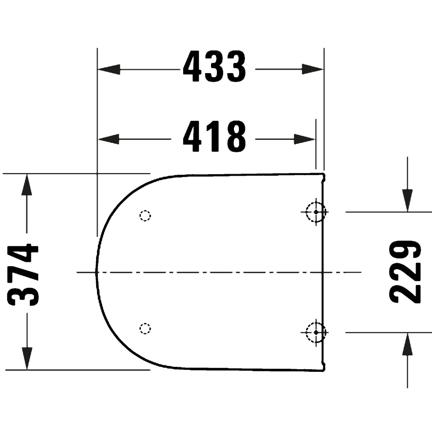 Duravit 28210000 - Toiletzitting D-CODE 37,4x43,3 cm wit