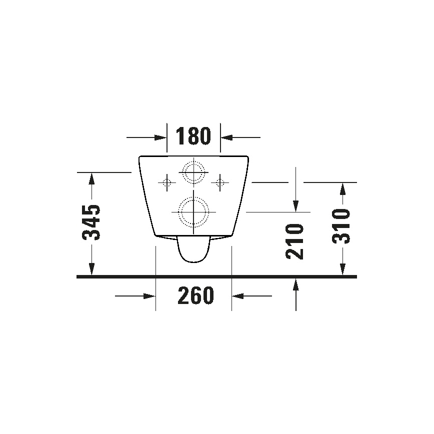 Duravit 29030900212 - Hangend toilet Rimless D-CODE keramiek/glanzend wit