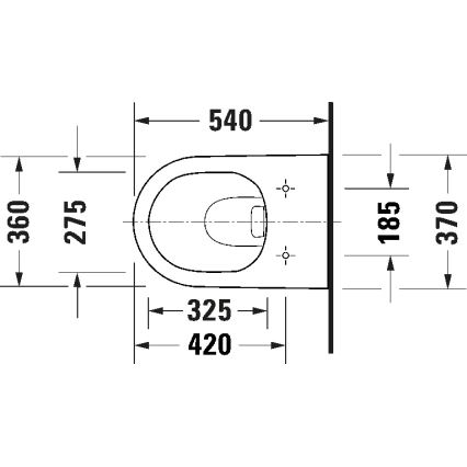 Duravit 29030900212 - Hangend toilet Rimless D-CODE keramiek/glanzend wit