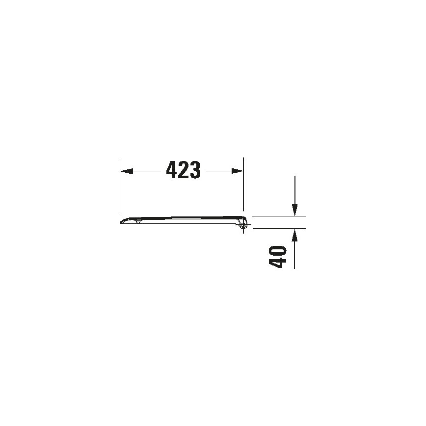 Duravit 67390099 - SoftClose-toiletzitting D-CODE 35 x 43,8 cm, wit