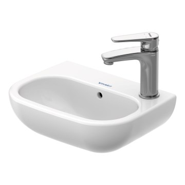 Duravit 7053600082 - Wandhangend wastafel D-CODE 36x27 cm keramiek/glanzend wit