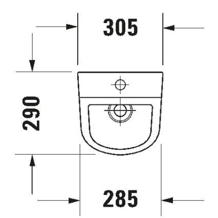 Duravit 828300000 - Urinoir Rimless D-CODE, bovenaansluiting, achteraansluiting, keramiek, glanzend wit