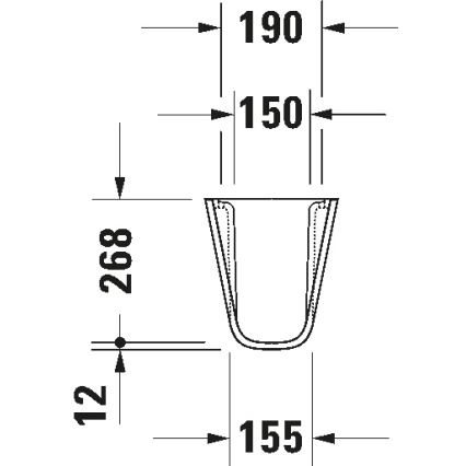Duravit 8571800002 - Sifonafdekking D-CODE 30x26,8 cm keramiek/glanzend wit