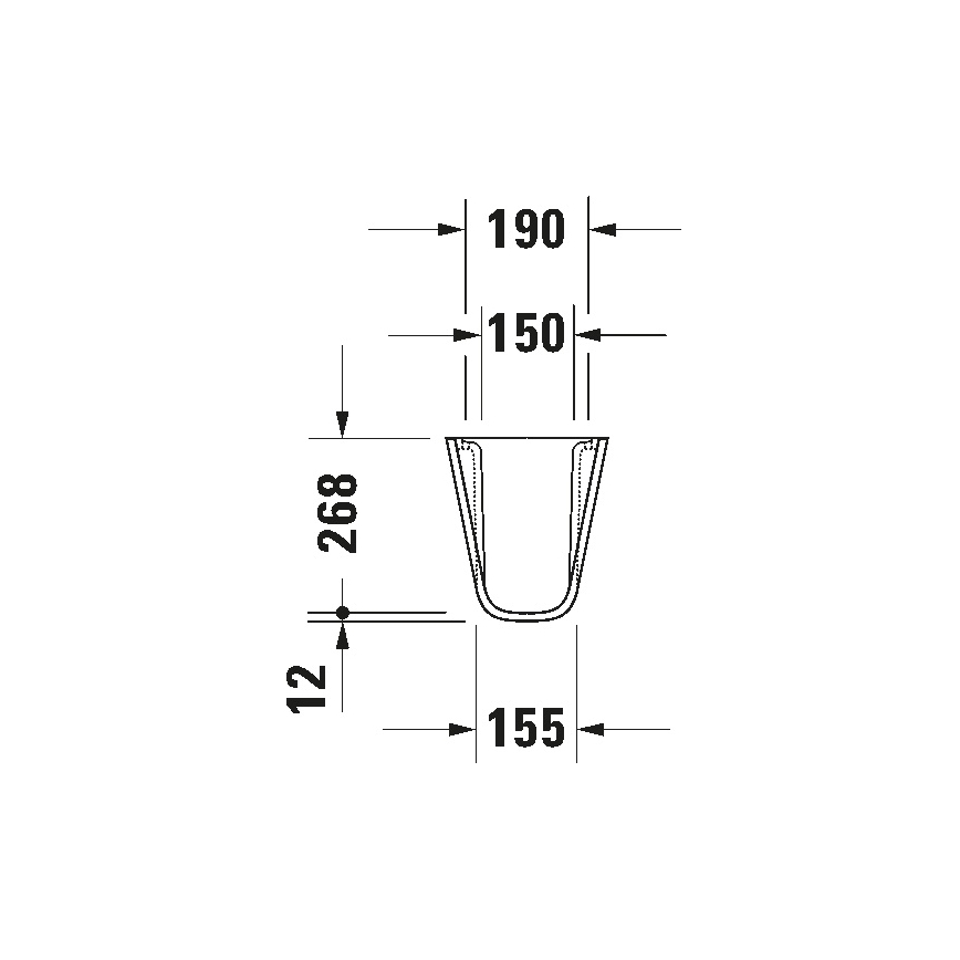 Duravit 8571800002 - Sifonafdekking D-CODE 30x26,8 cm keramiek/glanzend wit