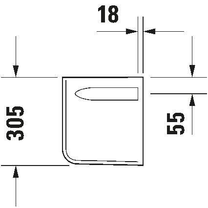Duravit 8571800002 - Sifonafdekking D-CODE 30x26,8 cm keramiek/glanzend wit