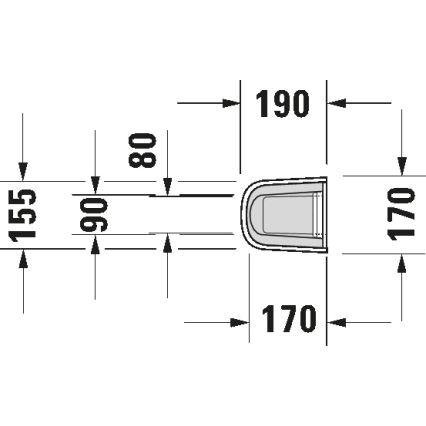 Duravit 8632700002 - Sifonafdekking D-CODE 70,5x19 cm keramiek/glanzend wit