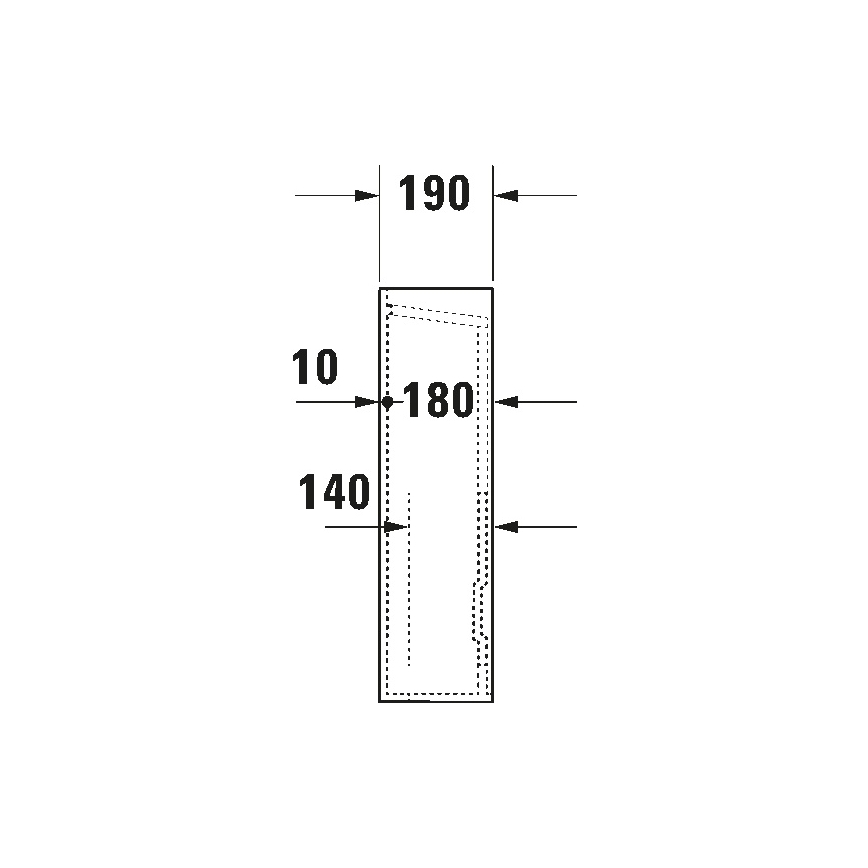 Duravit 8632700002 - Sifonafdekking D-CODE 70,5x19 cm keramiek/glanzend wit