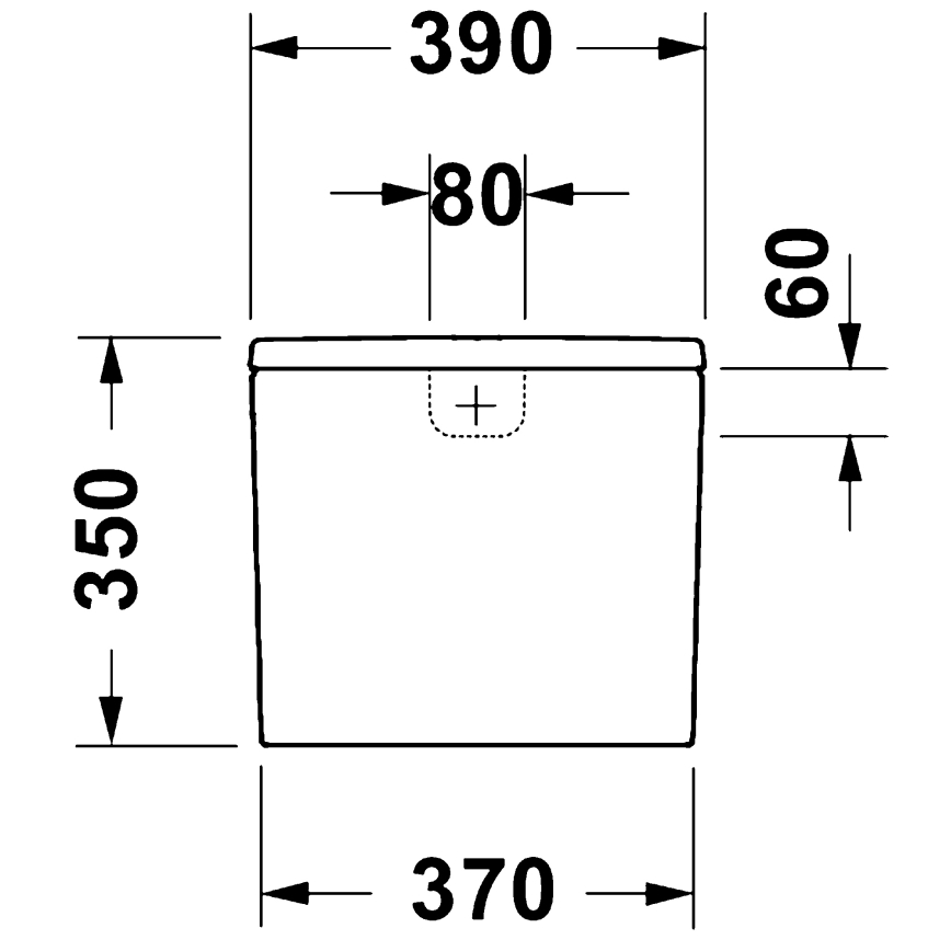 Duravit 9530000852 - Spoelreservoir voor WC D-CODE 4,5/3l keramiek/wit