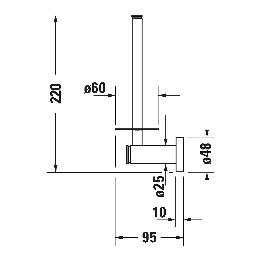 Duravit 99154600 - D-CODE toiletpapierhouder mat zwart